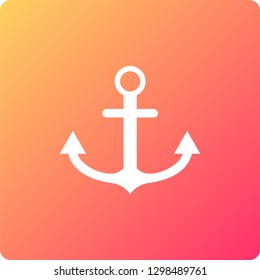 anchor vector icon. anchor single web icon on trendy gradient