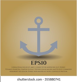 Anchor vector icon or symbol