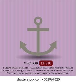 Icono o símbolo del vector de anclaje