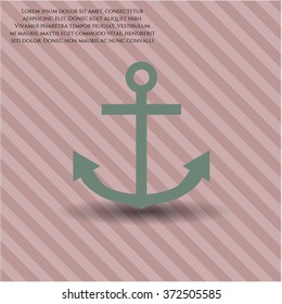 Anchor vector icon or symbol