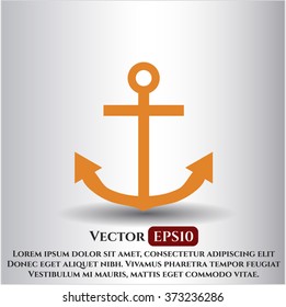 Anchor vector icon or symbol