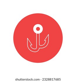 Icono del vector de anclaje con colores de fondo de moda que pueden editar o modificar fácilmente

