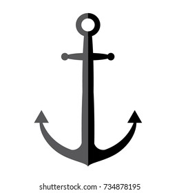 Anchor vector illustration. Doodle style. Design icon, print, logo, symbol, decor, textile, paper.