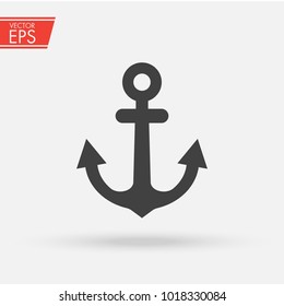 Anchor vector illustration. Anchor engraved vintage in old hand drawn or tattoo style, drawing for marine, aquatic or nautical theme, wood cute. Marine sign symbol in flat style. Yacht style design.