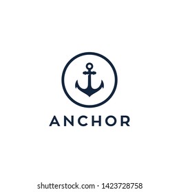 anchor vector illustration logo design