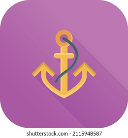 anchor Vector illustration on a transparent background.Premium quality symmbols.Vector line flat icon for concept and graphic design.
