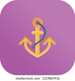 anchor Vector illustration on a transparent background.Premium quality symmbols.Vector line flat icon for concept and graphic design.
