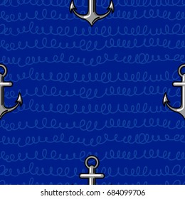  anchor vector Illustration poster seamless pattern