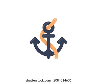 Anchor vector isolated icon. Anchor emoji illustration. Anchor vector isolated emoticon