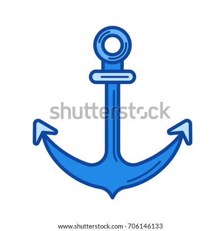 Image, Stock Photo anchor Anchor lines Blue