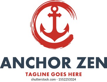 anchor vector logo design inspirations