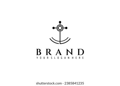 anchor vector logo design template