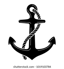 Якорь вектор логотип значок Морской морской океан лодка иллюстрация символ