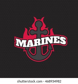 Anchor vector logo icon. Sea, vintage or sailor and sea symbol