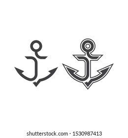 Anchor. Vector logo icon template