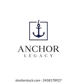 anchor vector logo. white background