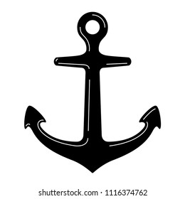 Anchor vector Nautical logo icon maritime pirate boat illustration symbol