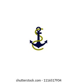 Anchor vector Nautical logo icon