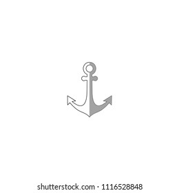 Anchor vector Nautical logo icon