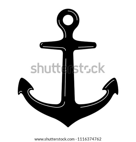 Anchor vector Nautical logo icon maritime pirate boat illustration symbol