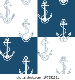 Anchor vector seamless pattern