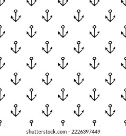 Anchor vector seamless pattern. Seamless pattern for wallpaper, pattern fills, web page background, surface textures.