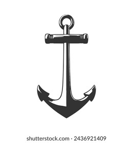 anchor vector. ship anchor, vintage. black isolated white background