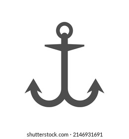 Anchor vector single icon, separate isolated sign