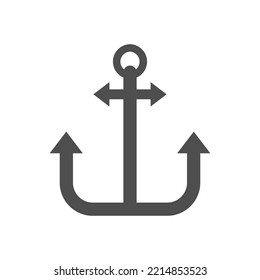 Anchor vector single icon, separate isolated sign