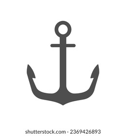 Anchor vector single icon, separate isolated sign