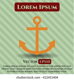 Anchor vector symbol