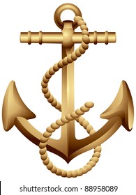 Anchor vintage ancient symbol in vector