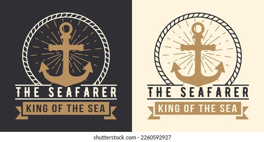 Anchor Vintage Bade T shirt Design