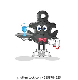 the anchor waiter cartoon. cartoon mascot vector