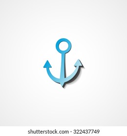 Anchor web icon on white background