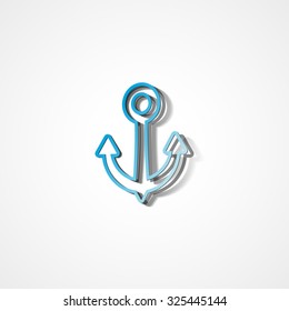 Anchor web icon on white background