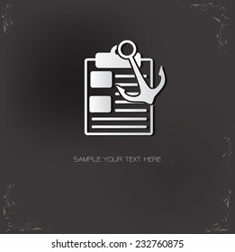 Anchor web page symbol,vector