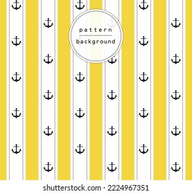 Anchor with Yellow Stripes Pattern