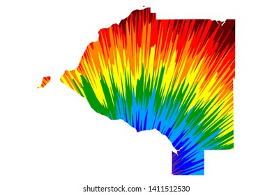 Anchorage city (United States of America, USA, US, usa city)- map is designed rainbow abstract colorful pattern, City of Anchorage map made of color explosion,