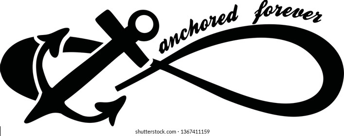 Anchored forever, infinity sign