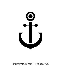 Anchoring black icon concept. Anchoring flat  vector symbol, sign, illustration.