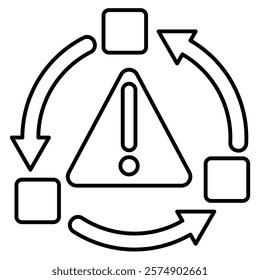 Anchoring Effect Icon - Line Style - Cognitive Biases Theme