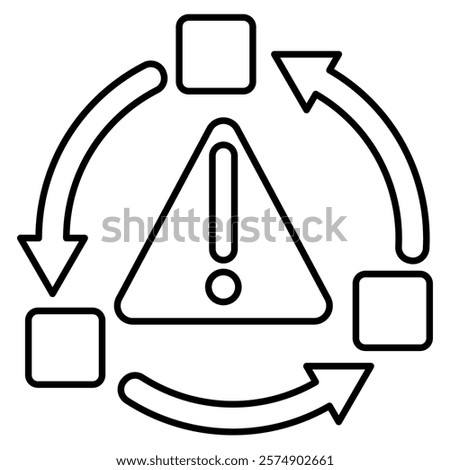 Anchoring Effect Icon - Line Style - Cognitive Biases Theme