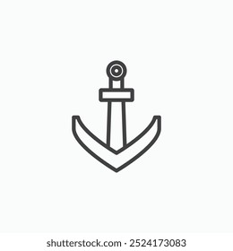 Anchorlinesimple icon in line style.