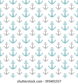 Anchors background.Vector seamless pattern.
