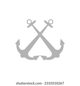 anchors icon on a white background, vector illustration
