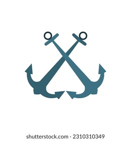 anchors icon on a white background, vector illustration