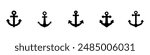 Anchors icon set. Nautical signs. Anchor icon. Anchor Flat icon symbol Vector. Anchor icon set. Anchor symbol set. Vector Illustration. Vector Graphic. EPS 10