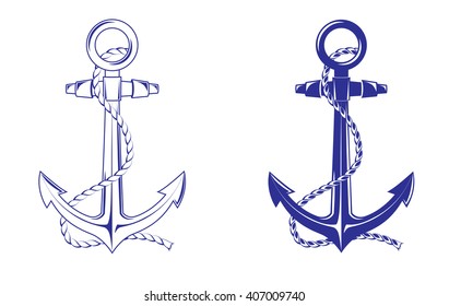 Anchors isolated on white background.