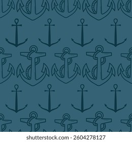 Anchors line seamless pattern background for decoration and packaging